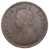 Copper 1/4 Anna of Victoria Empress (AD 1889) of Calcutta Mint Bust Type B/1