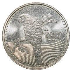 Nickel-Brass 200 Pesos of Colombia (AD 2025) with Scarlet macaw (Ara macao) on a tree branch