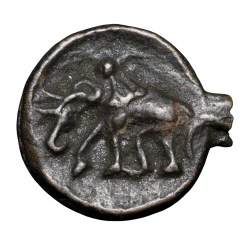 Cast Copper Kakani of Sunga Kingdom(187-75 BC) with Elephant without rider Mint Grade Very Rare