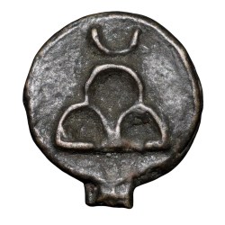Alternative view of Cast Copper Kakani of Sunga Kingdom(187-75 BC) with Elephant without rider Mint Grade Very Rare