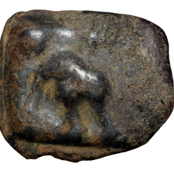Black Cast Copper of Vidarbha(Paoni) Region (4th - 3rd Cen. BC) with Nandipad above Elephant standing left Ext.Rare
