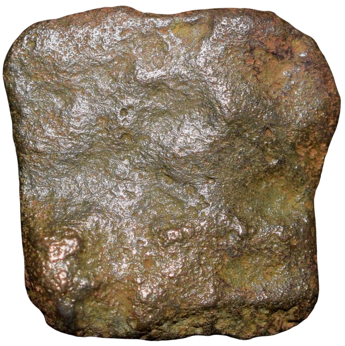 Cast Copper Kakani of Sunga Kingdom Universal(2nd cen BC) Type Multiple symbols - Image 2