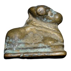 Alternative view of Antique Brass Seated Nandi (18th - 19th Cen. AD)