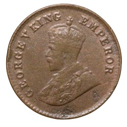 Bronze 1/12 Anna of George V (AD 1926) of Bombay Mint Scarce