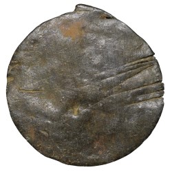Alternative view of Tin 1 Pitis of Palembang Sultanate (AD 1710-1825) from Indonesia Rare