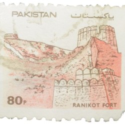Postal Stamp of Pakistan - Ranikot Fort 80 Paise Used Condition as per Image.