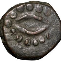 Copper Paisa of Dhar State (17th - 18th Cen. AD) with Ovule Shaped Floral Design Ty.50-52 Very Rare