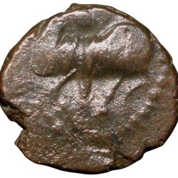 Copper Kakani of Ganapati Naga(c. 3rd Cen. AD) of Nagas Dynasty from Padmavati Bull left Type