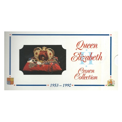 1953 - 1990 Queen Elizabeth II Crown Collection Rare ( 8 Coin Set ) Issued By Royal Mint Rare Folder Set - Image 2