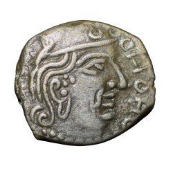 Silver Drachma of Kumar Gupta (AD 414-455) of Gupta Dynasty Garuda Type Portrait Issue