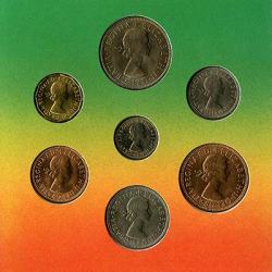 Alternative view of The British Pounds, Shillings & Pence Memento Pack Folder Rare ( 7 Coin Set )