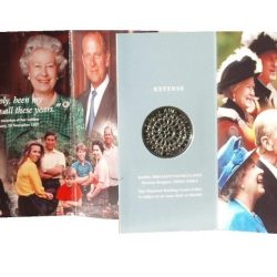 2007 Diamond Wedding Crown, Five Pounds Brilliant Special Issue Royal Mint Proof Set with Beautiful Certificate