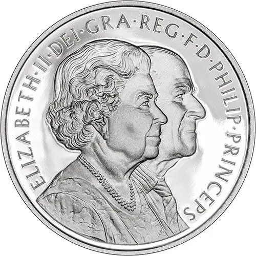 2007 Diamond Wedding Crown, Five Pounds Brilliant Special Issue Royal Mint Proof Set with Beautiful Certificate