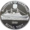 Guernsey 2 Pounds 1989 - Elizabeth II Royal Visit Rare Coin ( First Day Cover with Stamp ) - Image 3