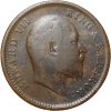 Bronze 1/4 Anna of Edward VII (AD 1910) of Calcutta Mint with Die-Clash/Ghost Image Error