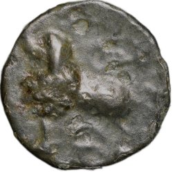 Potin Coin of Satavahana Dynasty(1st Cen. BC) of Junnar Lion Small Flan Rare