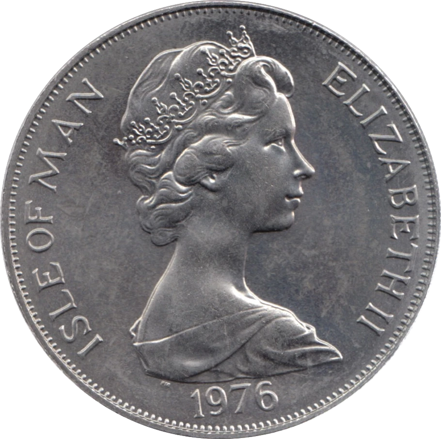 1976 Isle Of Man High Grade Crown Bicentenary Of American Independence issued by Pobjoy Mint England Rare Commemorative Coin with cover