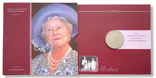 2000 United Kingdom - 5 Pounds - Queen Elizabeth The Queen Mother Centenary Crown issued by Royal Mint UK - Image 2