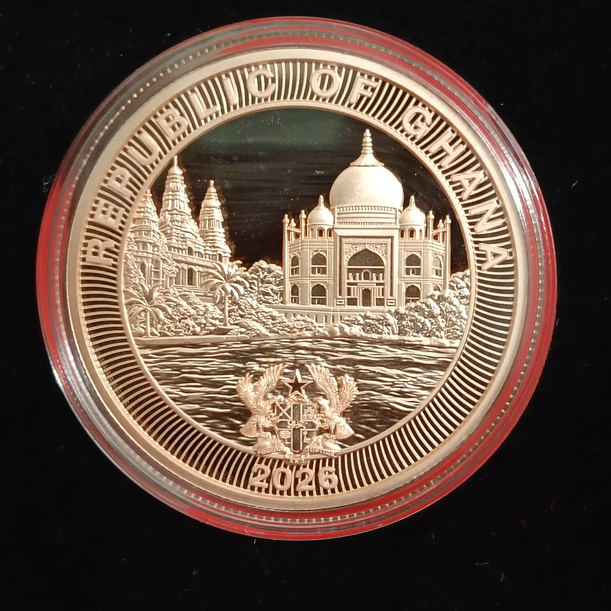 Extremely Rare Item INDIA Dragon And City 1 Ghana Sadi Proof Coin Year 2026 Issued The Republic of Ghana