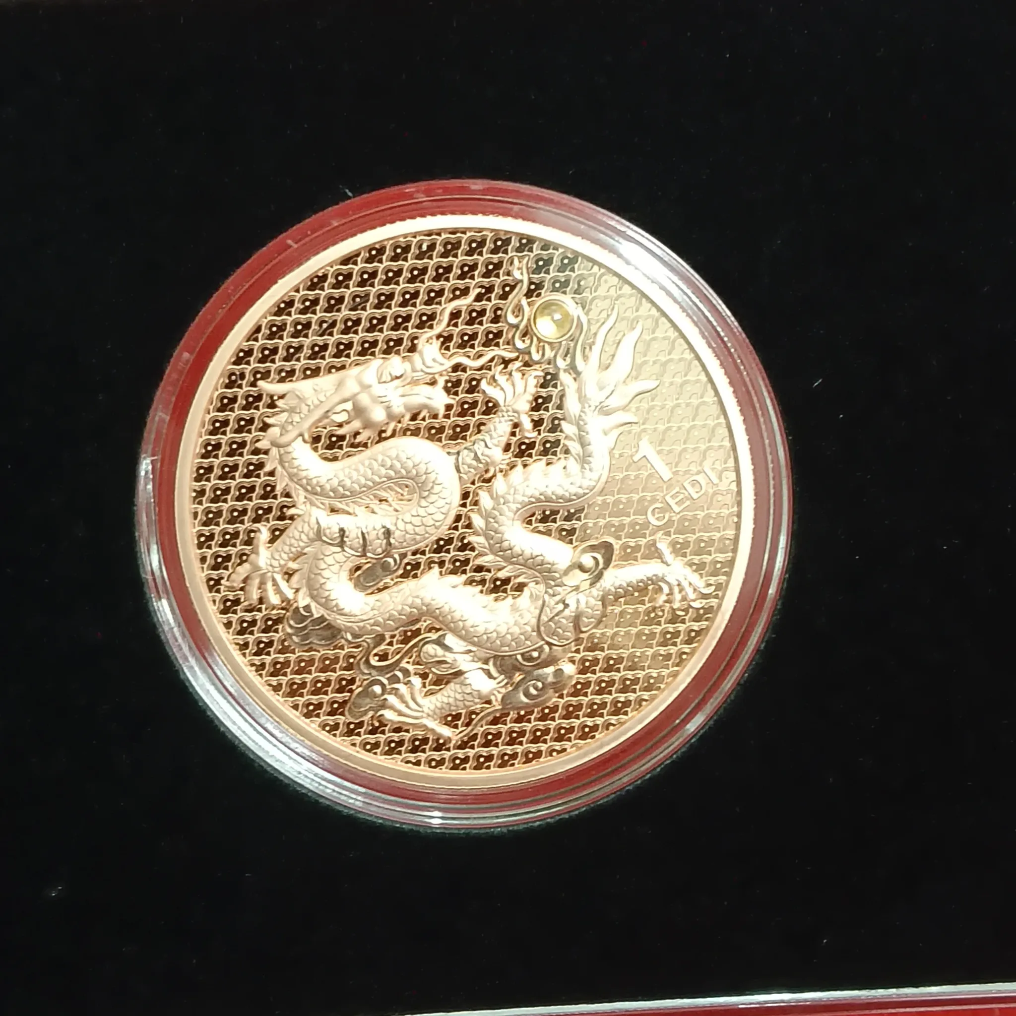 Extremely Rare Item INDIA Dragon And City 1 Ghana Sadi Proof Coin Year 2026 Issued The Republic of Ghana