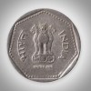 Rare 1 Rupee 1989 Republic India Wheat Ears Noida Mint Coinage India Coin # A031 - Image 2