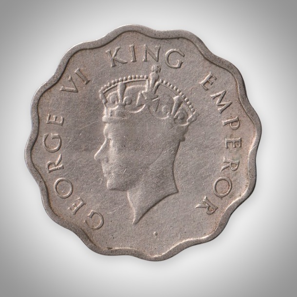 Rare 1 Anna 1939 George VI King Emperor Calcutta Mint British India Coin # A039