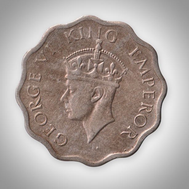 Rare 1 Anna 1940 George VI King Emperor Calcutta Mint British India Coin # A040