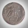 Rare 1 Rupee 1989 Republic India Noida Mint Coinage India Coin # A048