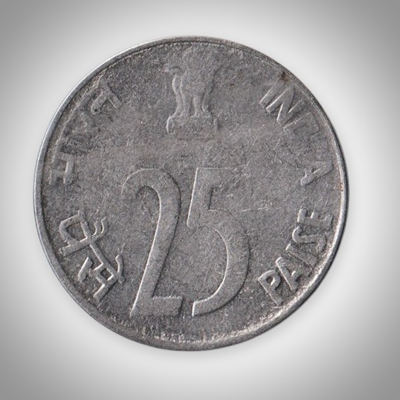 Rare 25 Paise 2002 Rhinoceros Series Calcutta Mint Coinage of Republic India Coin # A109