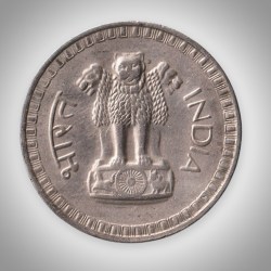 Alternative view of Rare 1 Rupee 1978 Republic India Bombay Mint Coinage India Coin # A114