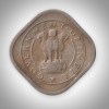 Rare Half Anna 1954 Humped Bull Calcutta Mint Anna Series Republic India Coin # A184 - Image 2