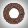 Rare 1 Pice 1948 Government of Pakistan Crescent and Star Holed Bronze Coin Foreign Mint # A185