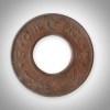 Rare 1 Pice 1952 Government of Pakistan Crescent and Star Holed Bronze Coin Foreign Mint # A188