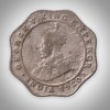 Rare 4 Annas 1920 King George V Bombay Mint British India Coin # A190