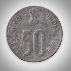 Alternative view of Rare 50 Paise 2000 Parliament House Noida Mint Republic India Coin # A193