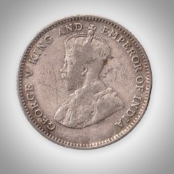 Alternative view of Rare 10 Cents 1926 King George V Straits Settlements British Colonial Silver Coin Foreign Mint # A198