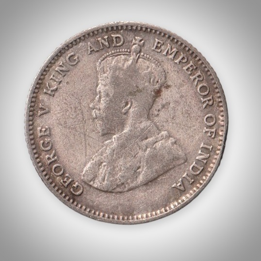Rare 10 Cents 1926 King George V Straits Settlements British Colonial Silver Coin Foreign Mint # A198
