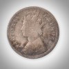 Rare 2 Annas 1890 Queen Victoria Empress Calcutta Mint British India Silver Coin # A221 - Image 2
