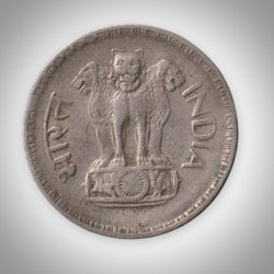 Alternative view of Rare 25 Paise 1973 Republic of India Calcutta Mint Coinage India Coin # A235