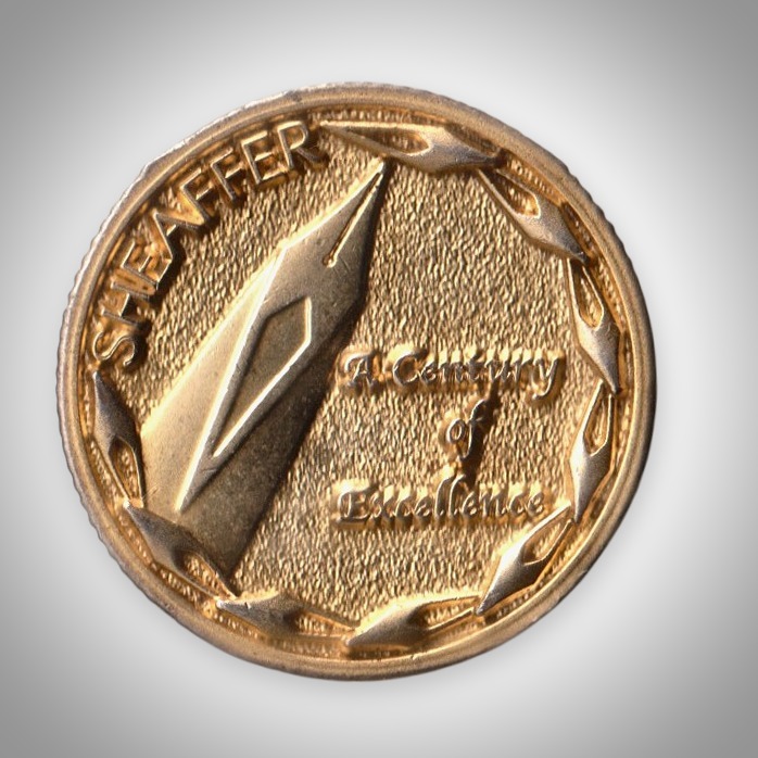 Rare Sheaffer 1913-2013 Centenary A Century of Excellence Gold Plated Commemorative Token Coin # A256 - Image 2