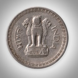 Alternative view of Ex Rare 50 Naye Paise 1960 Republic India Calcutta Mint Coinage India Coin # A350