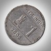 Error 1 Rupee 2005 Rotated Die Error Hyderabad Mint Republic India Coin