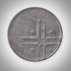 Alternative view of Extremely Rare Error 2 Rupees 2007 Rotated Die Error Calcutta Mint Republic India Coin