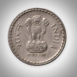 Alternative view of Rare Die Rotation Errpr 5 Rupees 2003 Ashoka Pillar Bombay Mint Republic of India Coinage India Coin # A383
