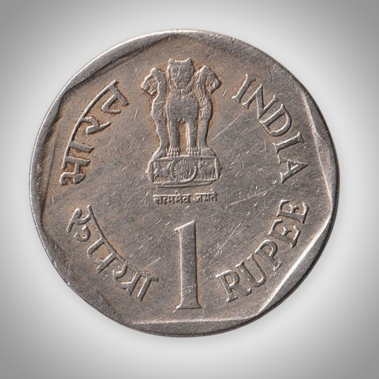 Rare 1 Rupee 1992 World Food Day Food and Nutrition Calcutta Mint Republic India Coin # A392 - Image 2