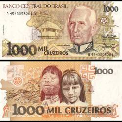 Brazil 1000 Cruzeiros World Banknote 1990 ND P231a UNC Unique and Rare