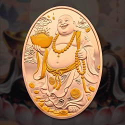 The Maitreya Buddha of 1 Cedi Proof Coin Issued Republic of Ghana Mint Unique and Rare