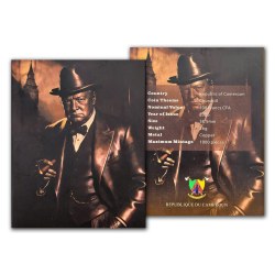Alternative view of Extremely Rare Item Churchill 100 Francs CFA Proof Coin Year 2025 Issued The Republic of Cameroon