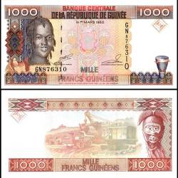 Guinea 1000 Francs Banknote 1998 P37 UNC World Banknote Unique and Rare