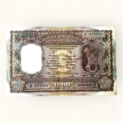 Re 1000 Republic India Banknote Issue Signed By NC Sengupta Issue Top Crisp Paper Unique and Rare Issue